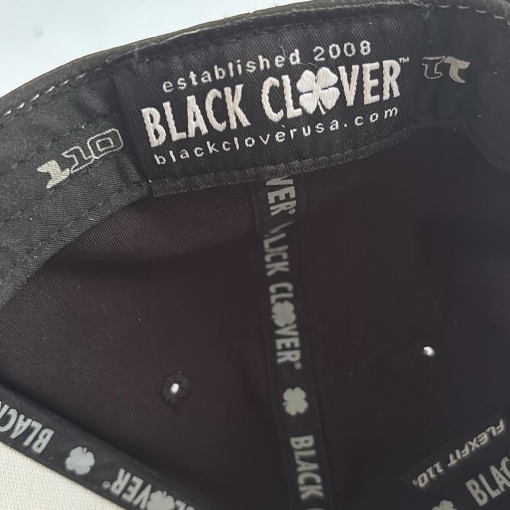 Black Clover Rawlings Black Poly SnapBack Baseball Cap One Size - Picture 6 of 8